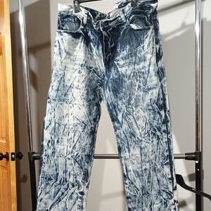 Decibel Men's Blue Acid Wash Jeans